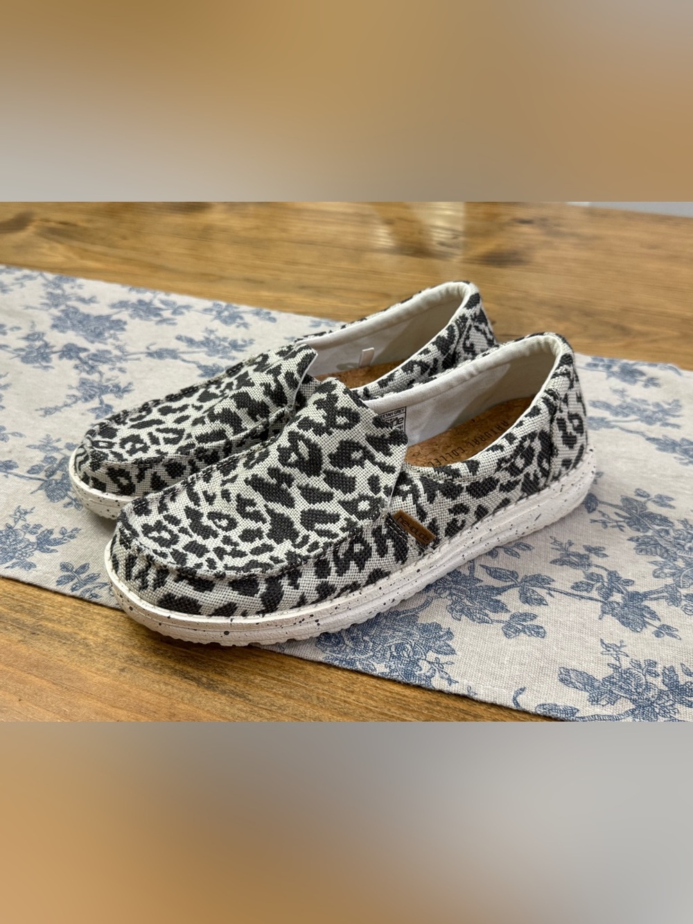 Hey Dude Misty Woven Leopard Print Slip-On Shoes